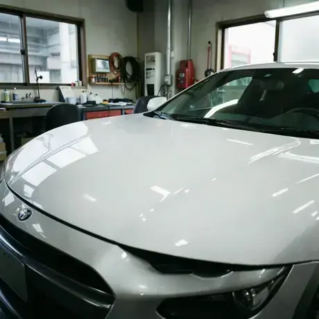 セラミッククリアを施工したボンネット